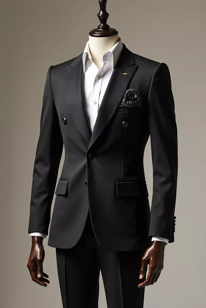 Tuxedo Alterations: A tailor adjusting the sleeve of a black dinner jacket in London.